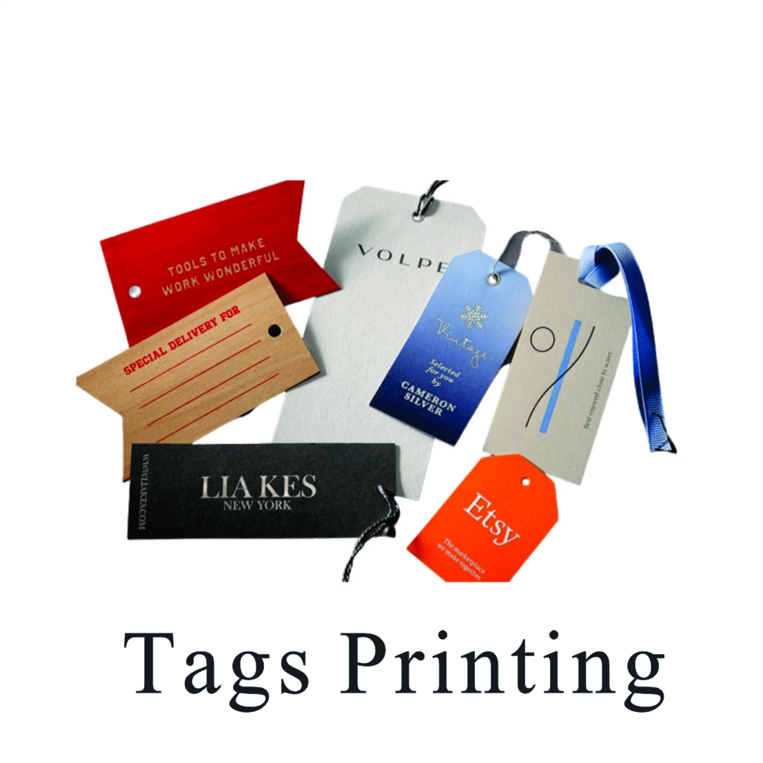 Custom product tags & finishes