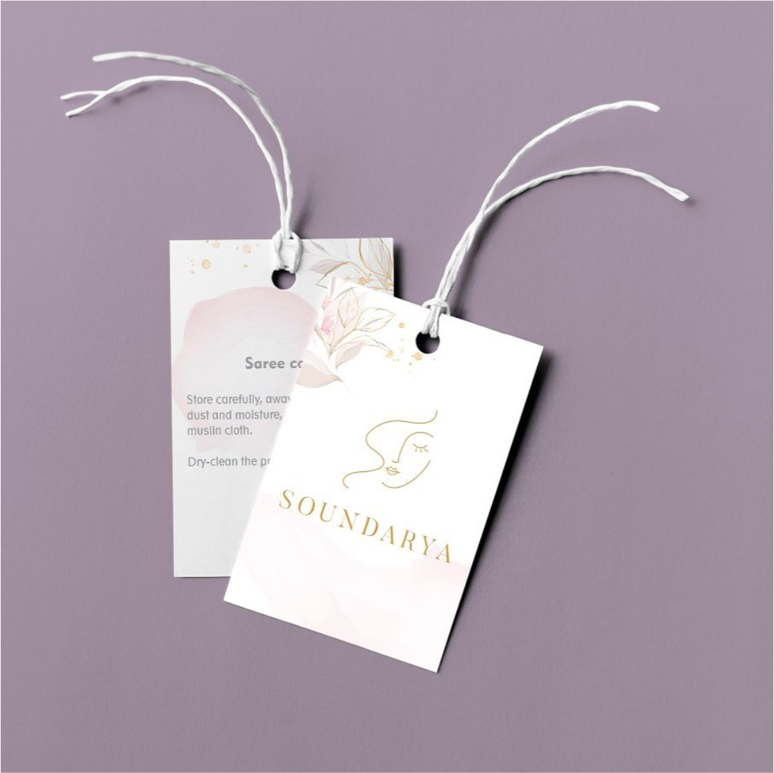 Custom printed clothing hang tags