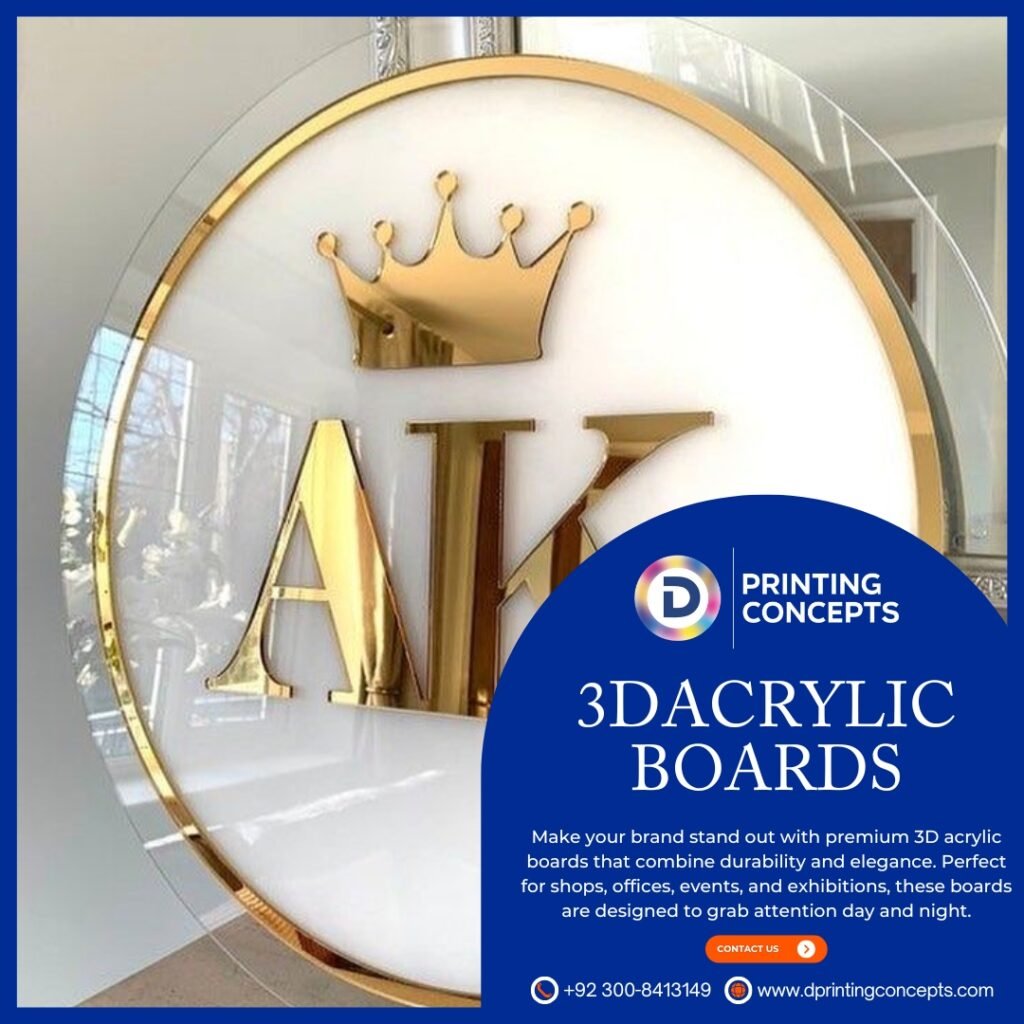 3D Acrylic Boards – Modern Signage for Lasting Impressions