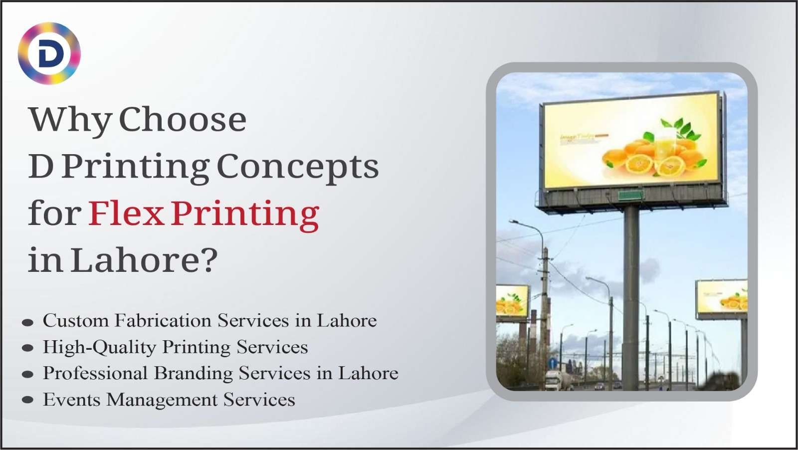 Why Choose D Printing Concepts for Your Flex Printing Needs in Lahore?