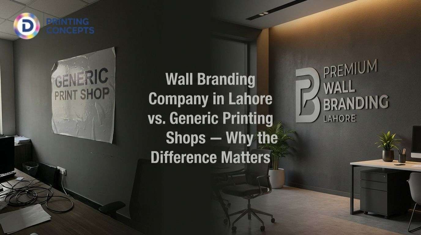 Wall Branding Company in Lahore vs. Generic Printing Shops — Why the Difference Matters