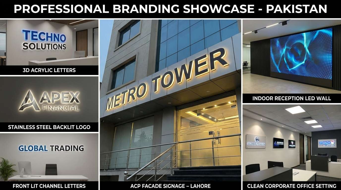 Types of Office LED Sign Boards We Make in Lahore