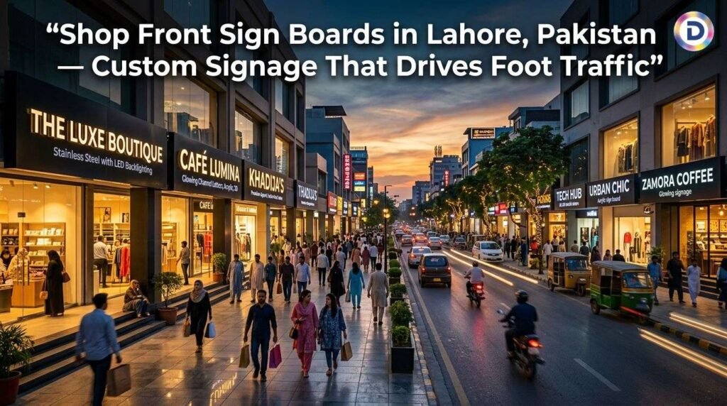 Shop Front Sign Boards in Lahore, Pakistan — Custom Signage That Drives Foot Traffic