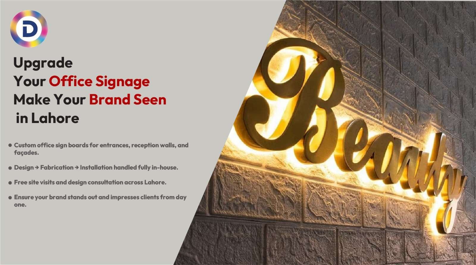 Ready to Upgrade Your Office Signage in Lahore?