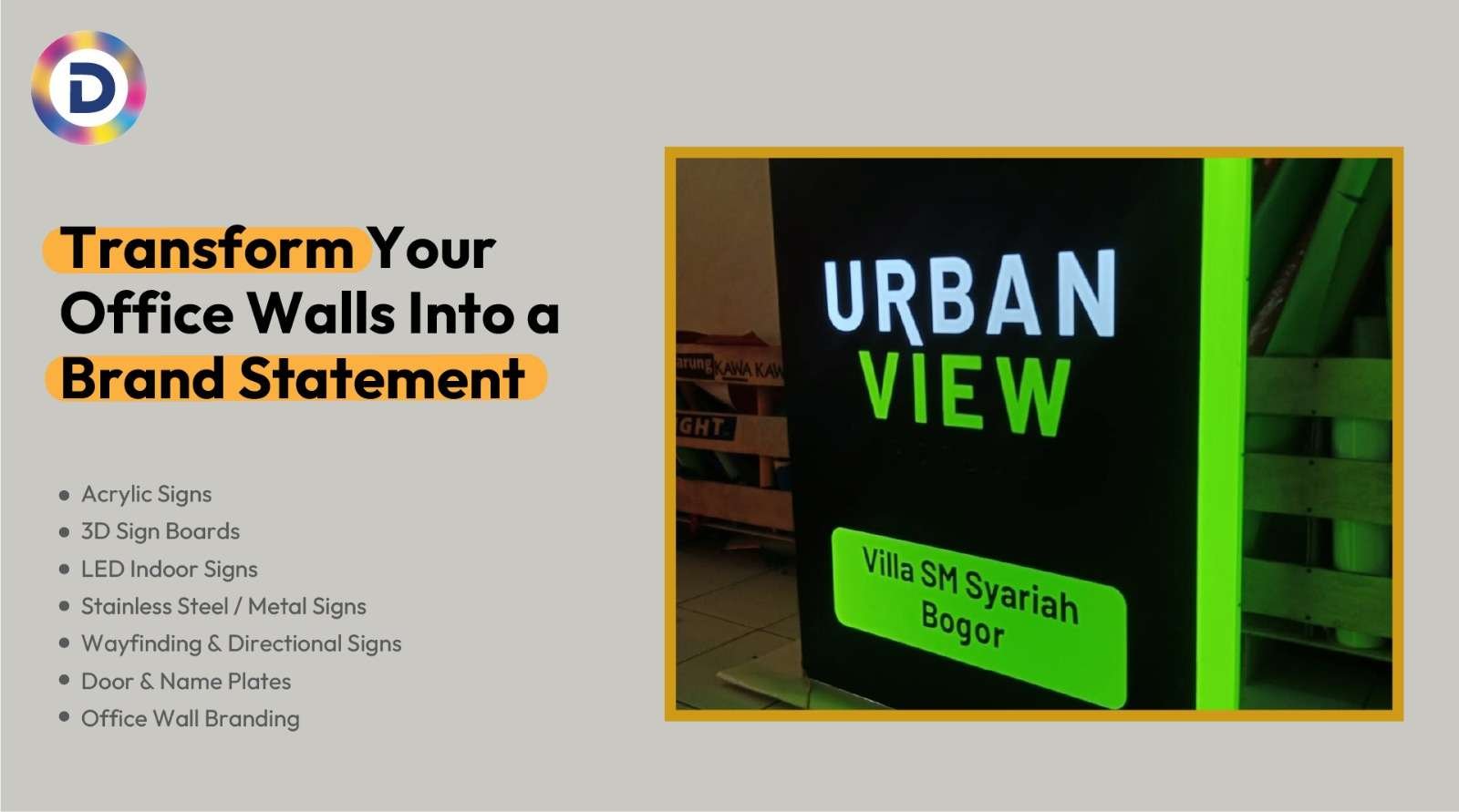 Materials We Use for Indoor Corporate Signage