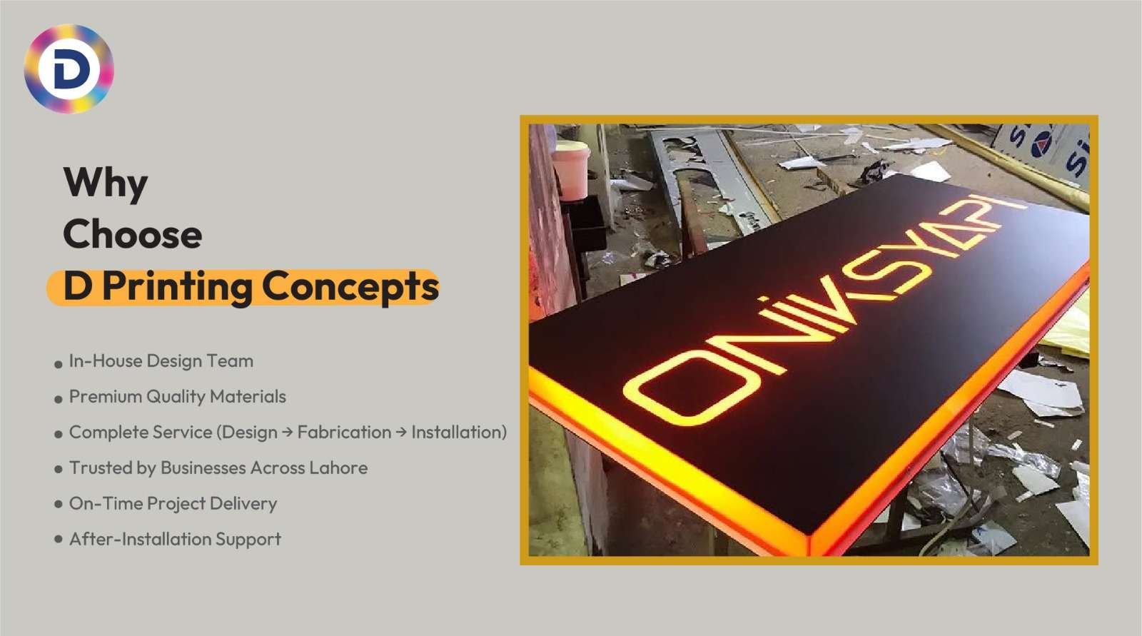 Types of Indoor Sign Boards We Make for Corporate Offices in Lahore