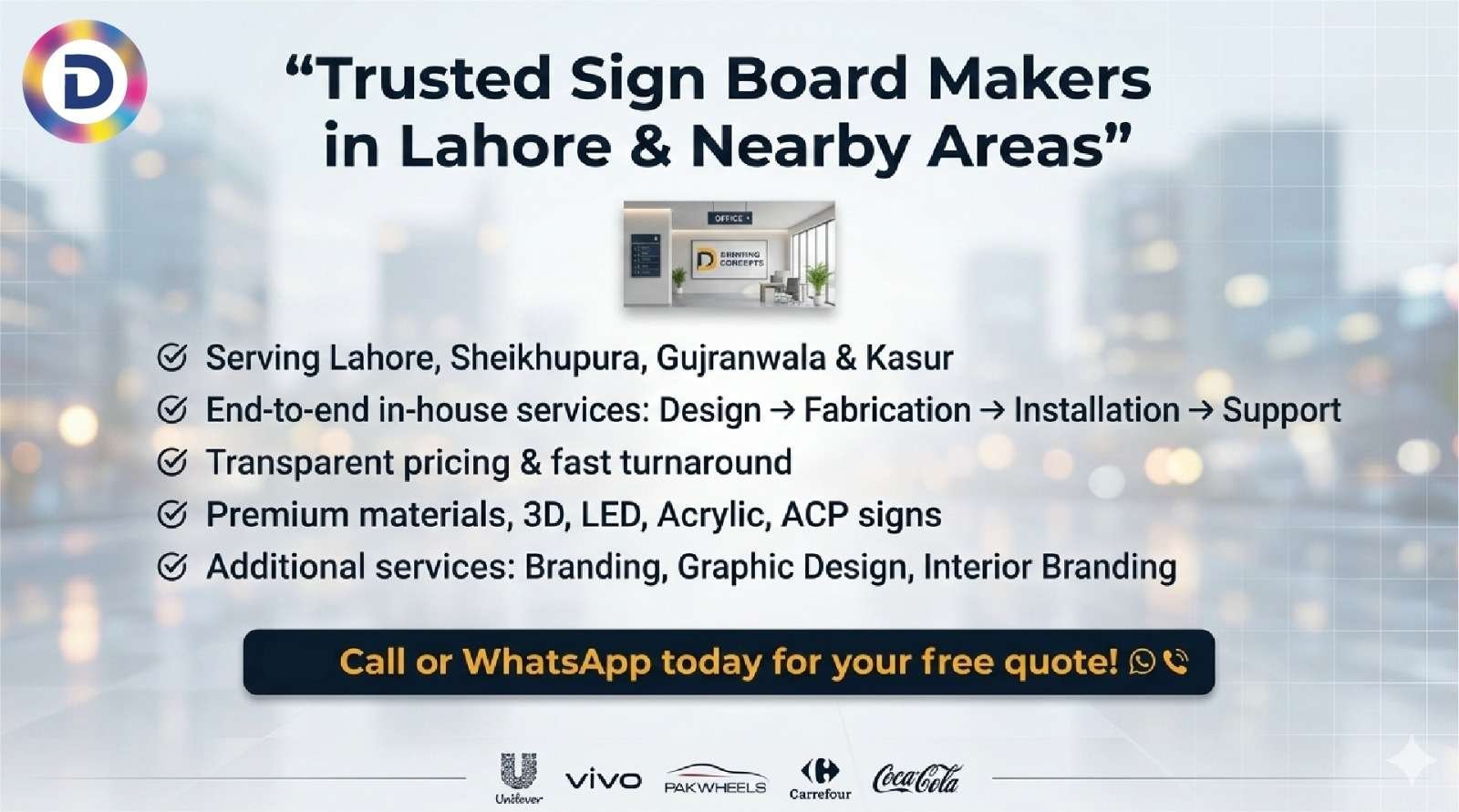 Industries We Serve Across Lahore and Nearby Areas