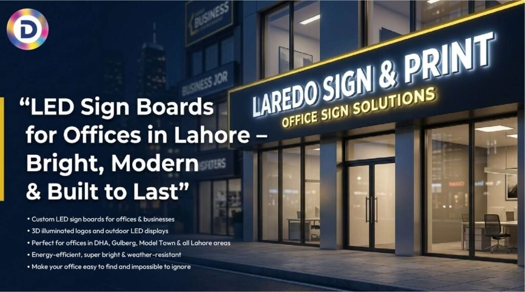 LED Sign Boards for Offices in Lahore – Custom, Bright & Built to Last