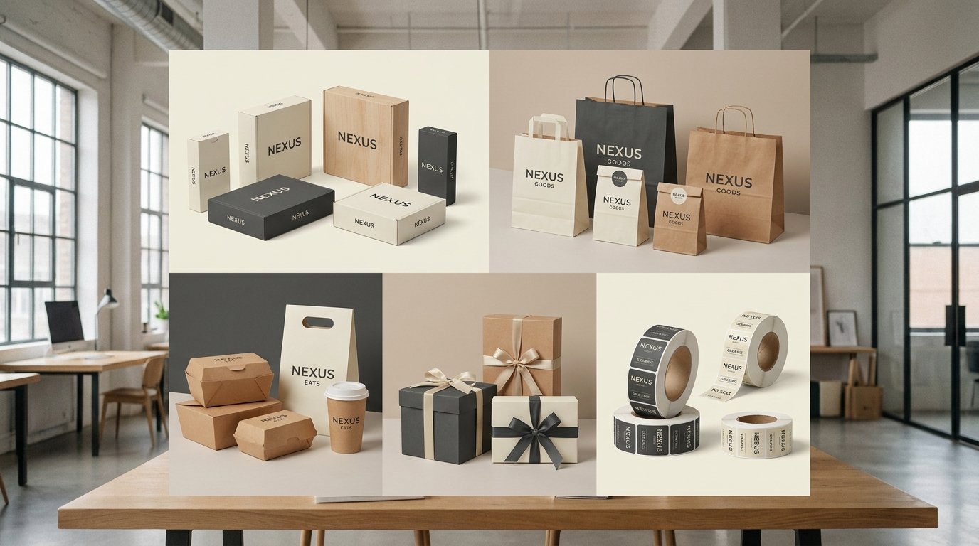 Types of packaging and box printing, including product boxes paper bags food packaging and labels