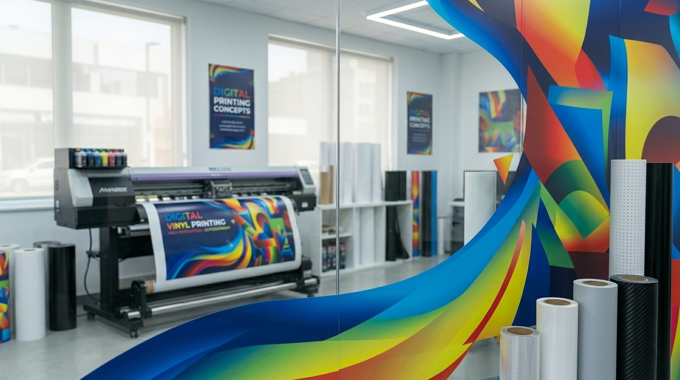 high quality vinyl printing with sharp graphics smooth finish and durable material