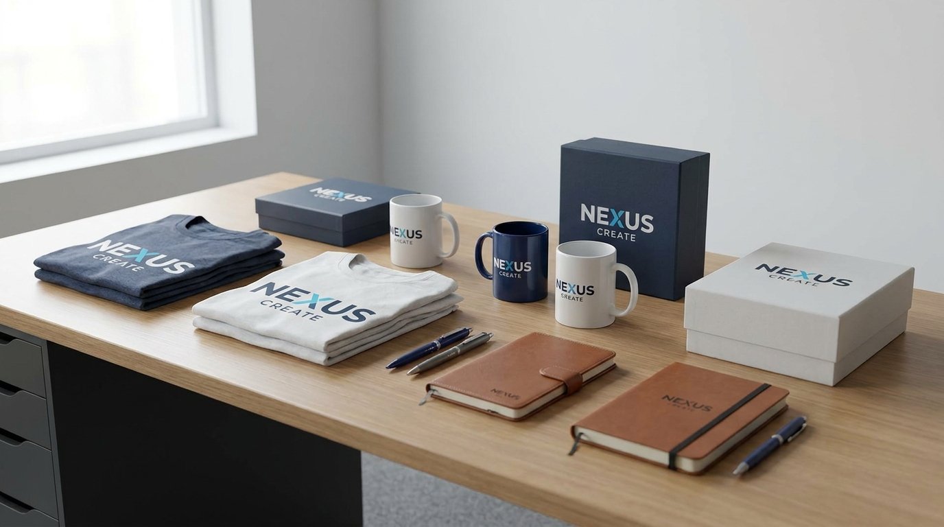 promotional items in Lahore including custom t-shirts, mugs, pens and corporate gift boxes with logo branding